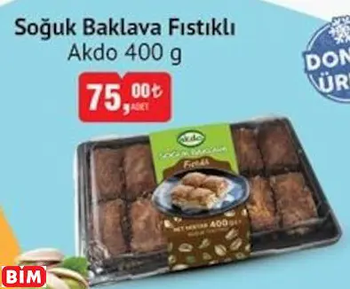 AKDO SOĞUK BAKLAVA FISTIKLI AKDO SOĞUK BAKLAVA FISTIKLI